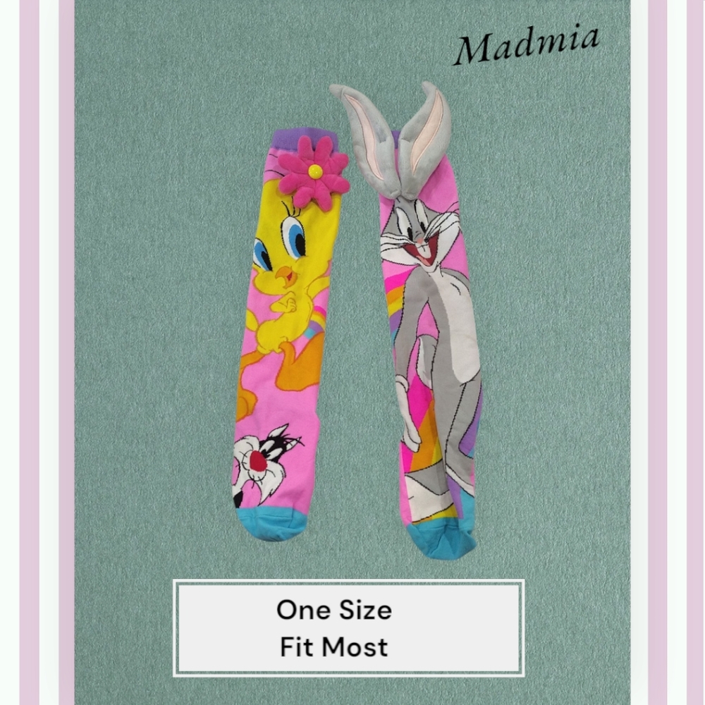 Pink and Gray One Piece with Looney Tunes Characters